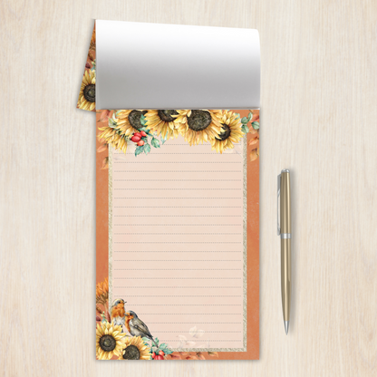 Sunflowers and Birds - Notepad