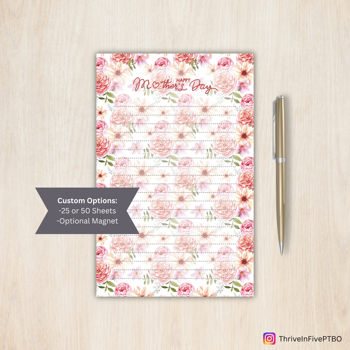 Happy Mothers Day - Notepad