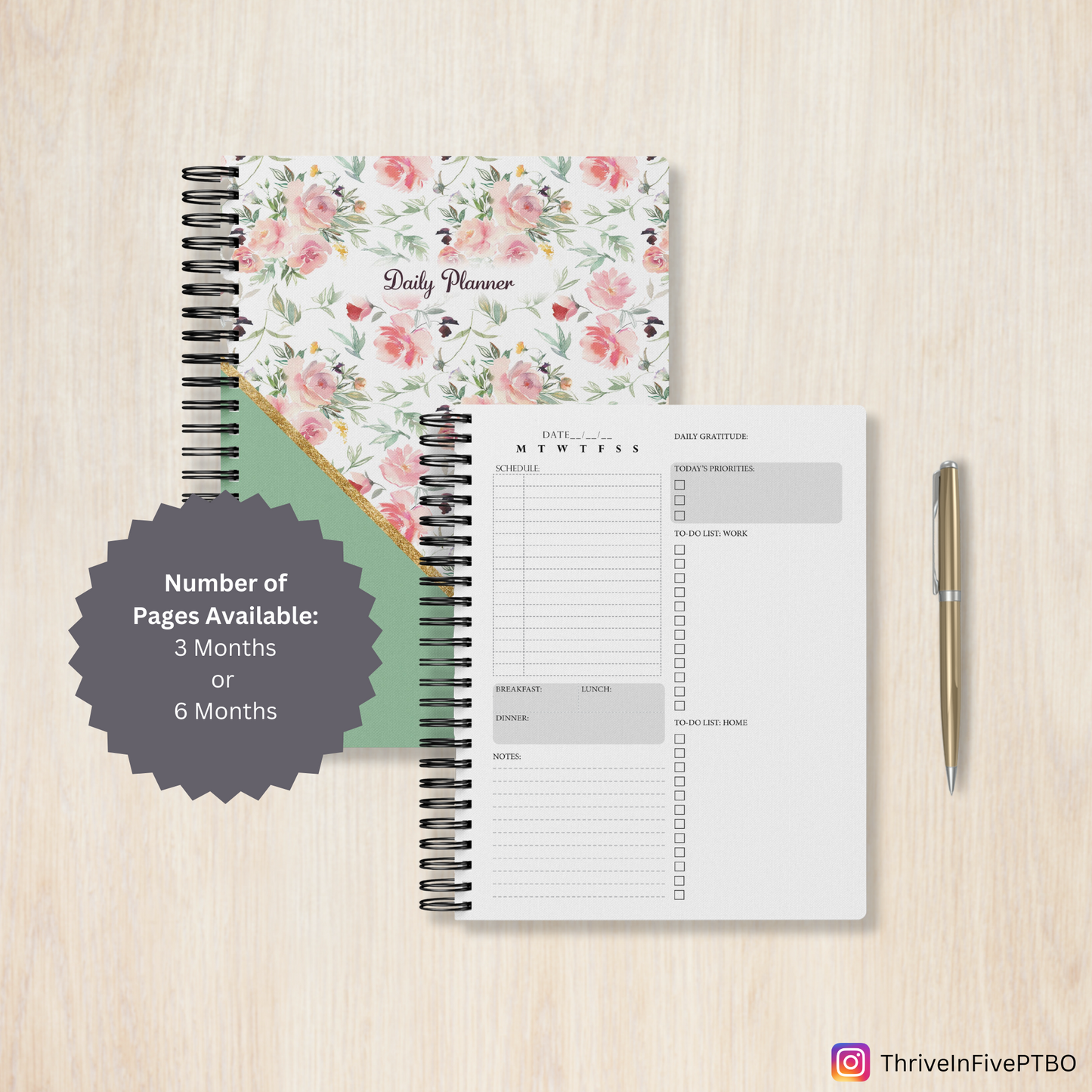 Daily Planner - Spring Floral