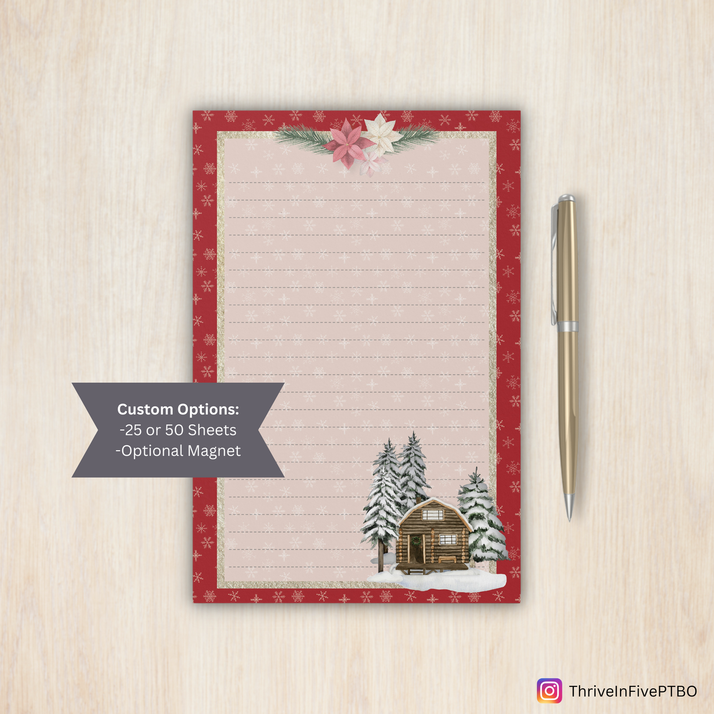 Winter Cabin - Notepad