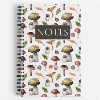 Coil Bound Notebook Fall Mushrooms